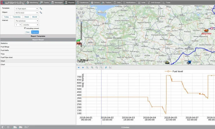Mapa de rastreo GPS